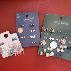 Over 20 NEW Pairs of Nickle Free / Hypoallergenic Earrings Nature, Flowers, Moon